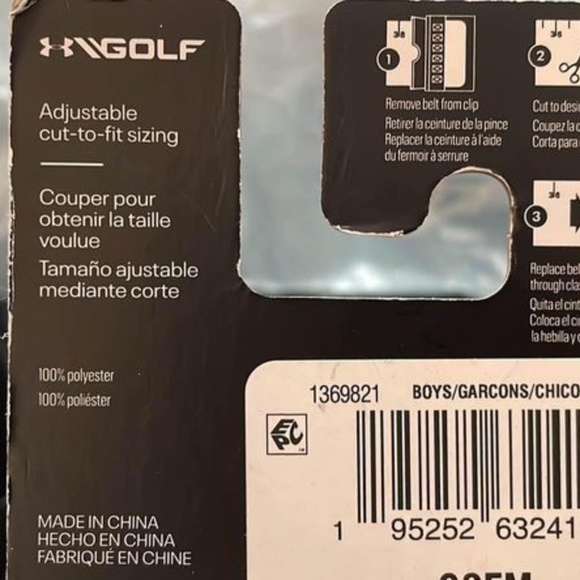 BRAND NEW boy youth under armour golf webbing adjustable reversible black / grey - Picture 7 of 7